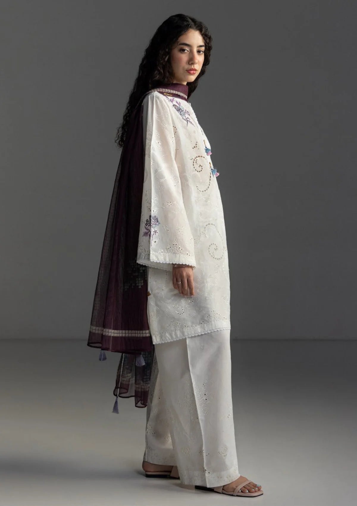 Zara Shahjahan Embroidered lawn Three Piece Coco-90
