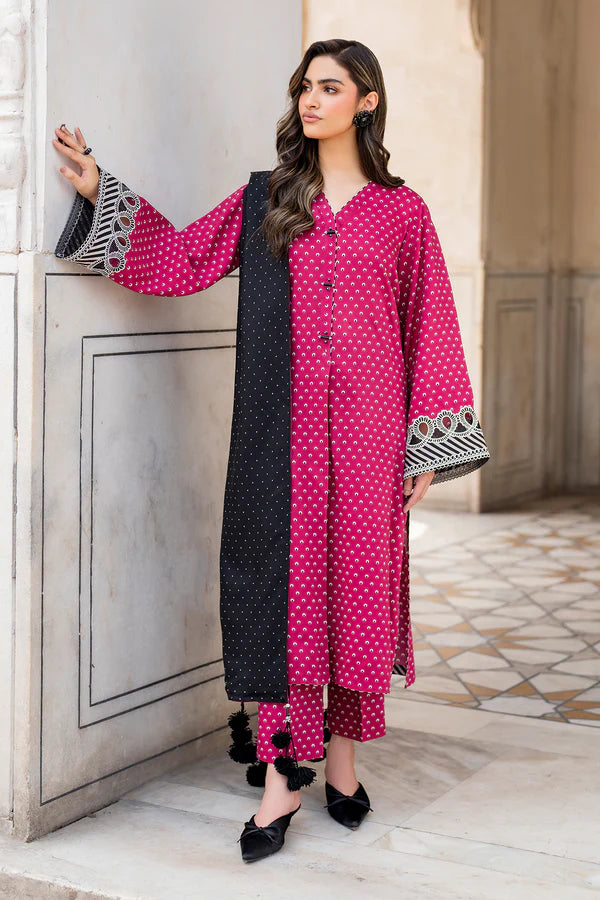 Baroque D-181 Khaddar Printed three piece