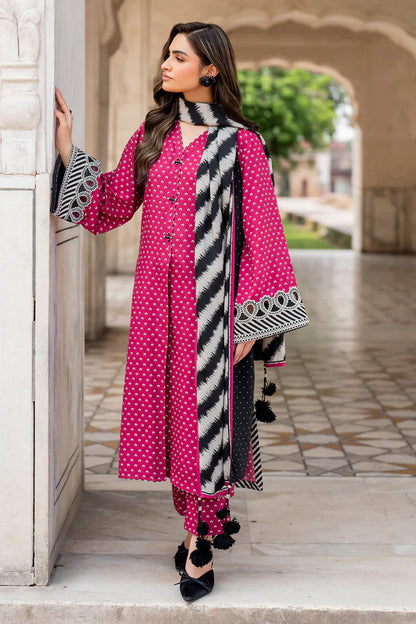 Baroque D-181 Khaddar Printed three piece