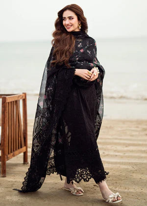 NUREH Black Dahank Embroiderd Three Piece NH-01
