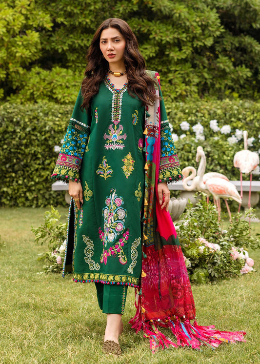 Sadaf Fawad Khan Lawn Embroiderd Three Piece ADA-01