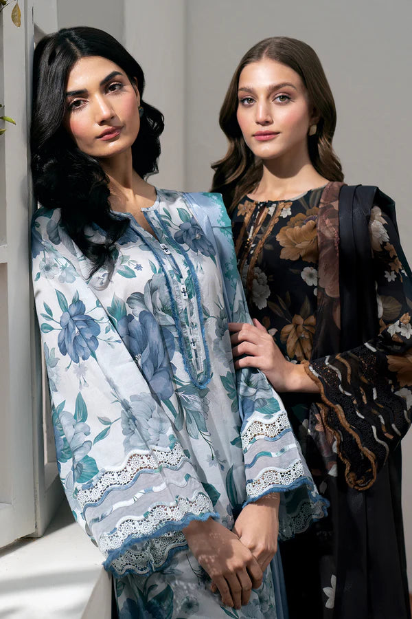 Baroque D-185 Khaddar Printed three piece