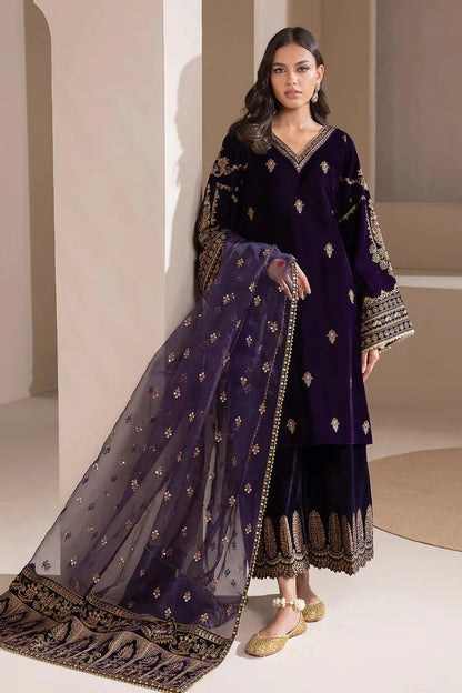 Bareeze Velvet Embroiderd Three Piece BR-745