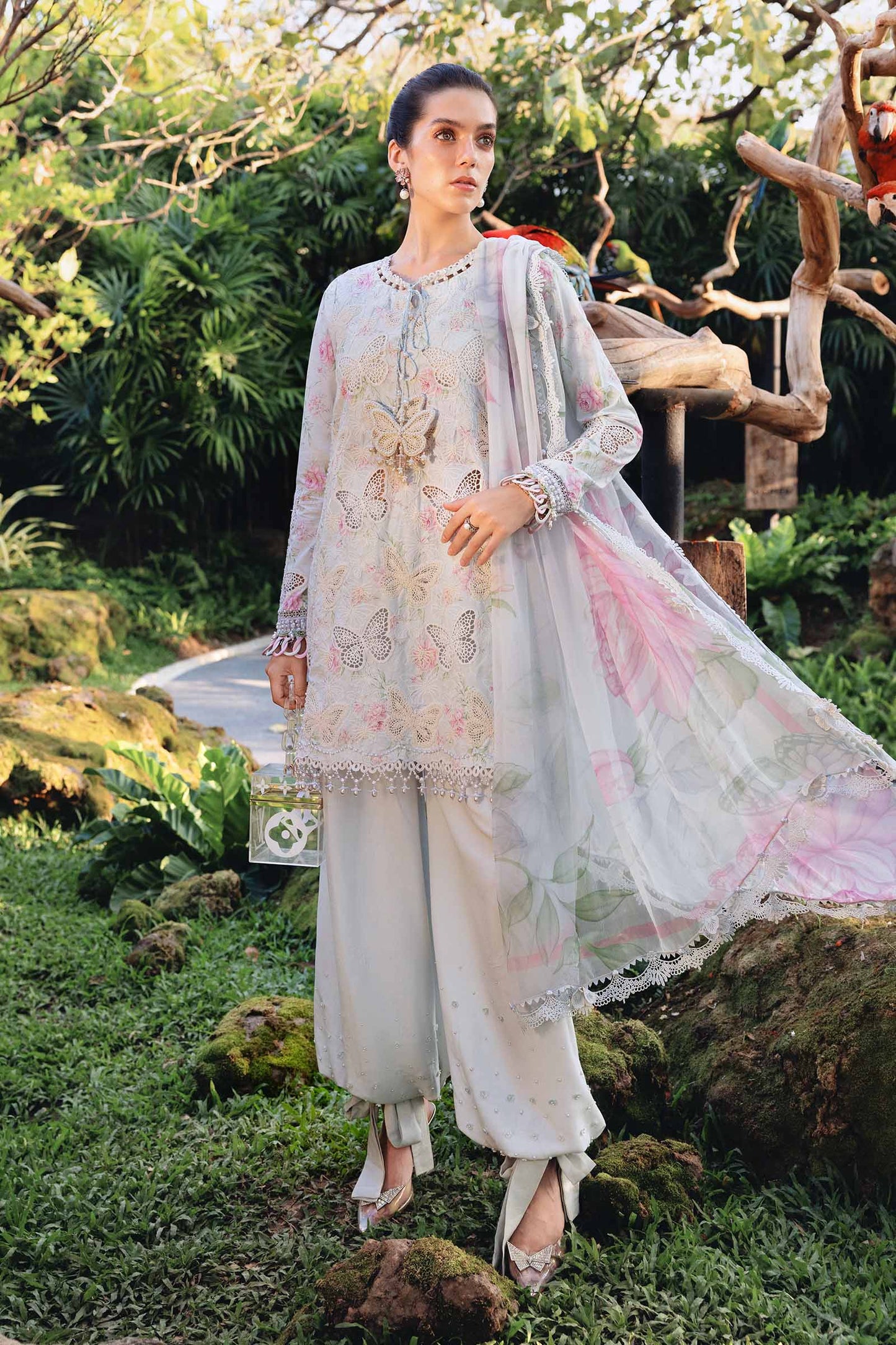 Maria B D-807 Printed three piece suit