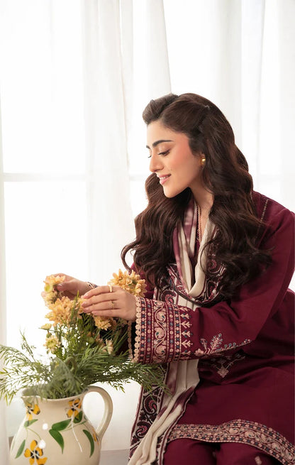 Maria-B Embroidered lawn Three Piece MB-356