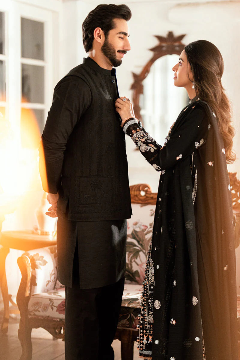 Qalamkar Embroidered Dhanak Three Piece QL-1050