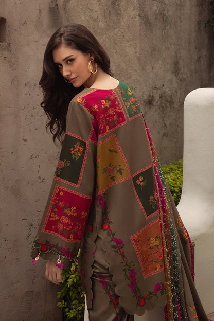 Baroque D-187 Khaddar Printed three piece