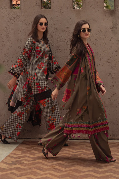 Baroque D-187 Khaddar Printed three piece