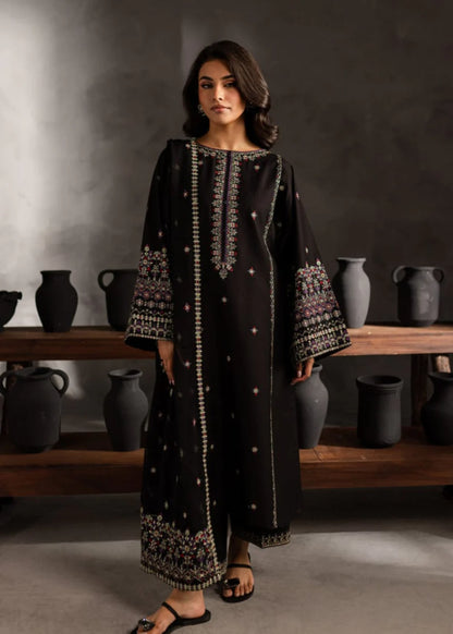 Batik Embroidered Dahank Three Piece BT-204 Black