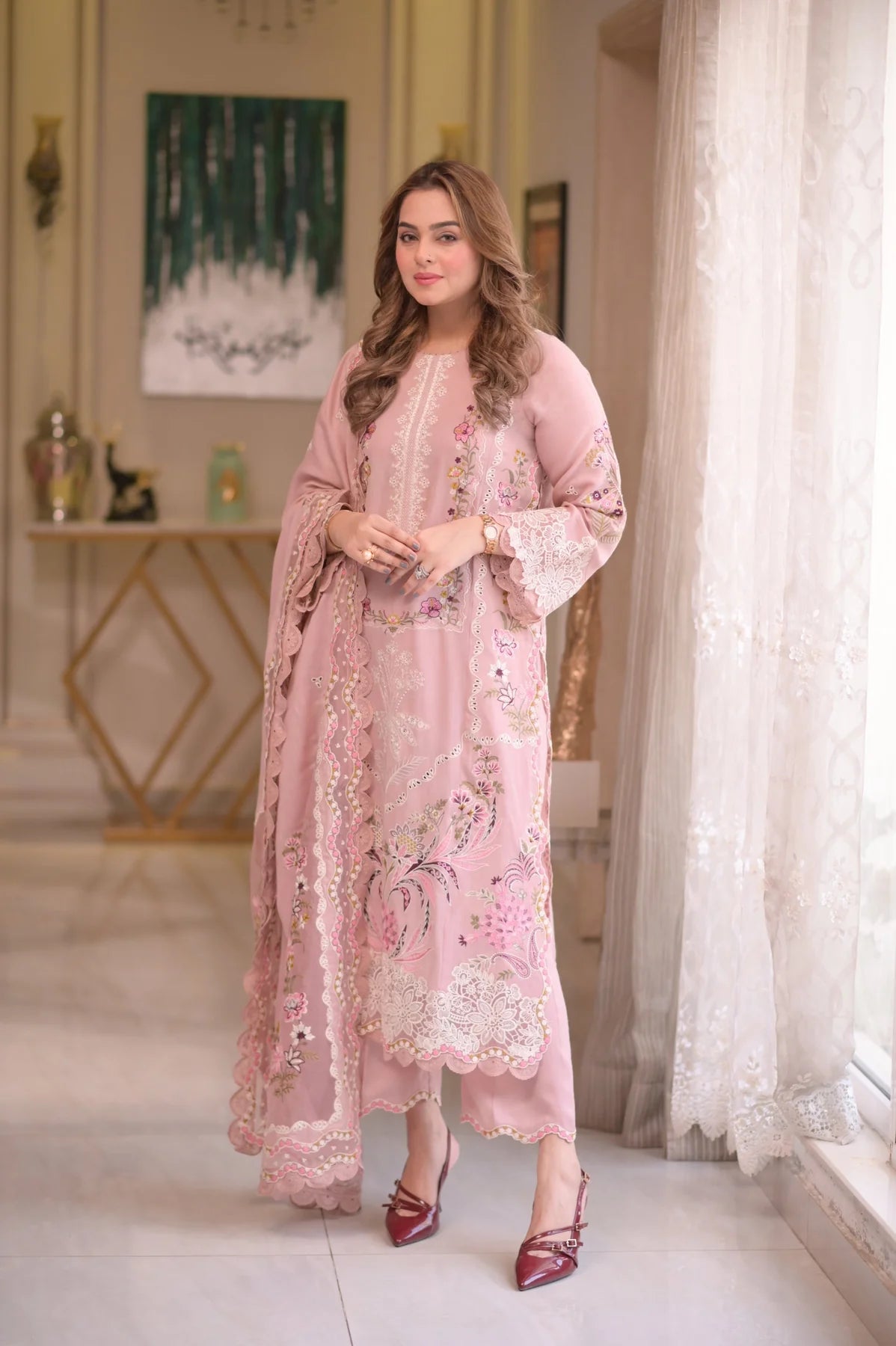 Aneela Embroidered Lawn Three Piece AN-3221
