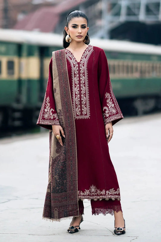 Izel Embroidered Dhanak Three Piece COCO-146