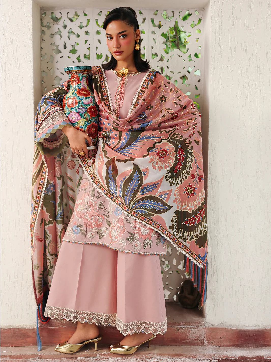 Bin ilyas Lawn Embroidered Three Piece BIL-112