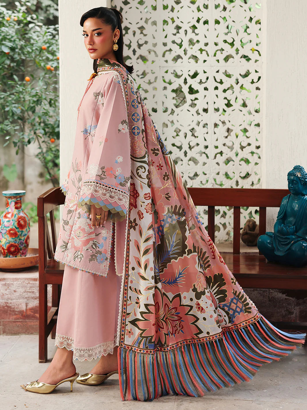 Bin ilyas Lawn Embroidered Three Piece BIL-112