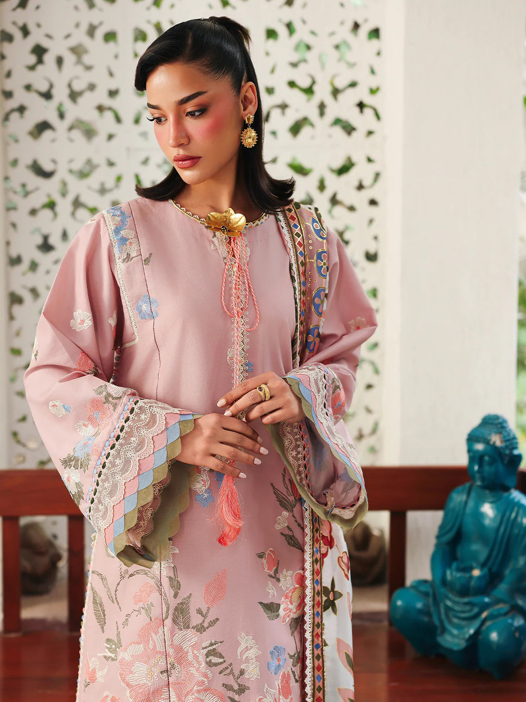 Bin ilyas Lawn Embroidered Three Piece BIL-112