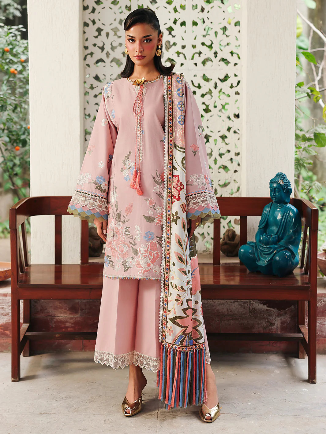 Bin ilyas Lawn Embroidered Three Piece BIL-112