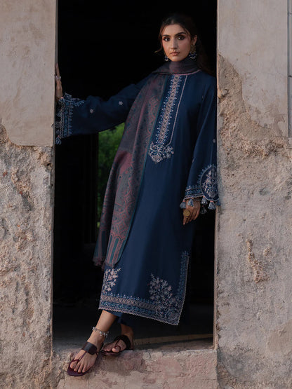 Izel Embroidered Dhanak Three Piece IZL-84