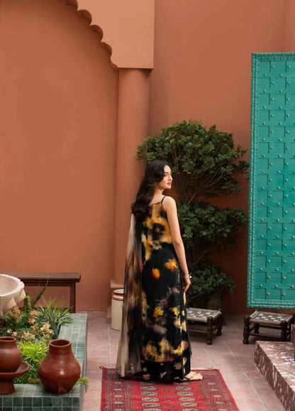 fcc-838 Printed Airjet Viscous Silk Three Piece