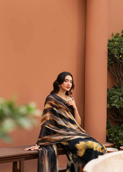 fcc-838 Printed Airjet Viscous Silk Three Piece