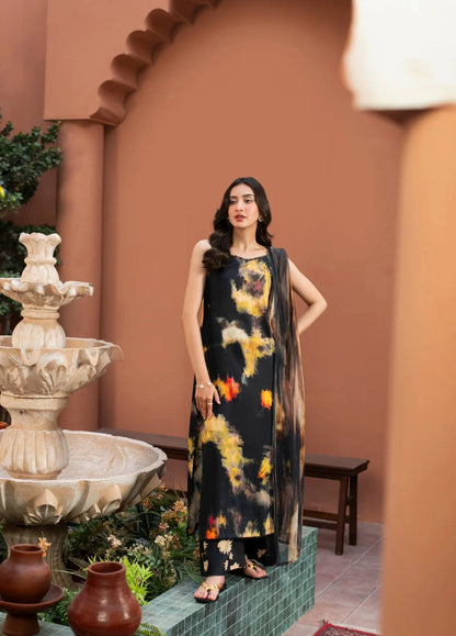 fcc-838 Printed Airjet Viscous Silk Three Piece