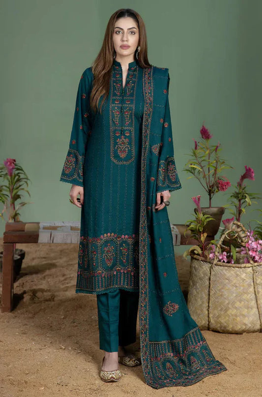 Mohagni Embroidered Dhanak Three Piece MG-949