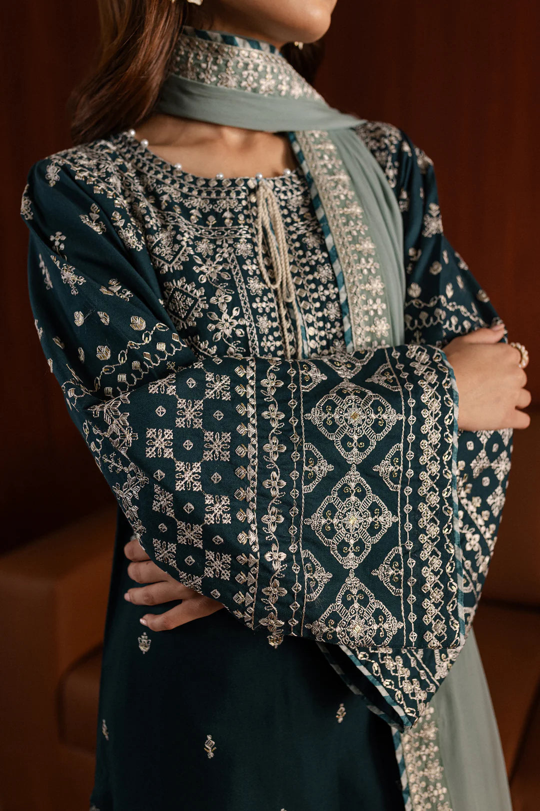 Batik Embroidered Dahank Three Piece BT-209