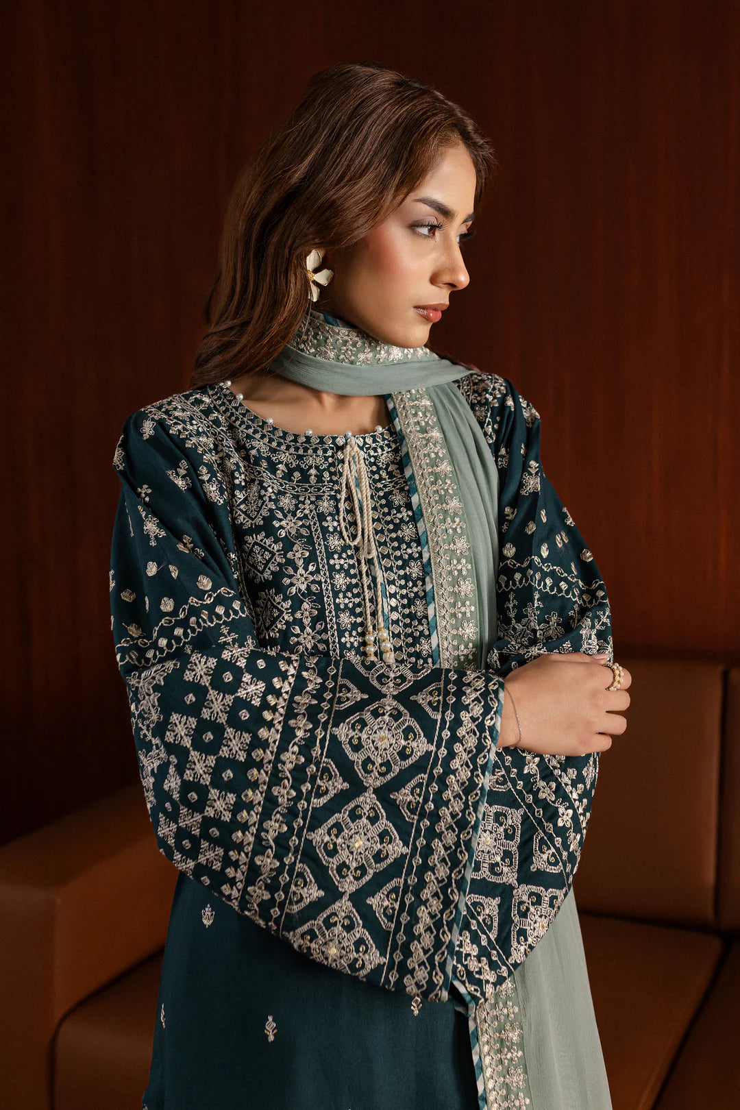 Batik Embroidered Dahank Three Piece BT-209