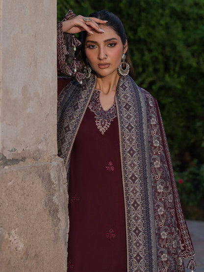 Izel Embroidered Dhanak Three Piece IZL-16