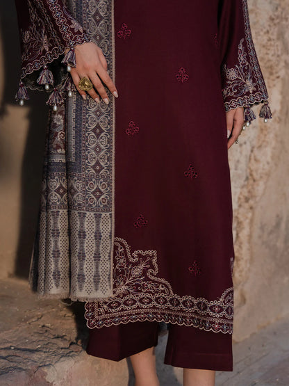 Izel Embroidered Dhanak Three Piece IZL-16