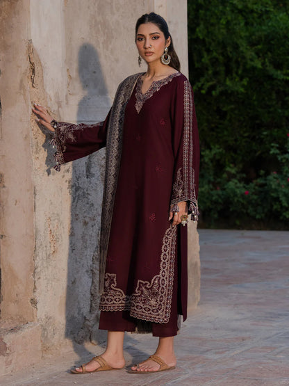 Izel Embroidered Dhanak Three Piece IZL-16