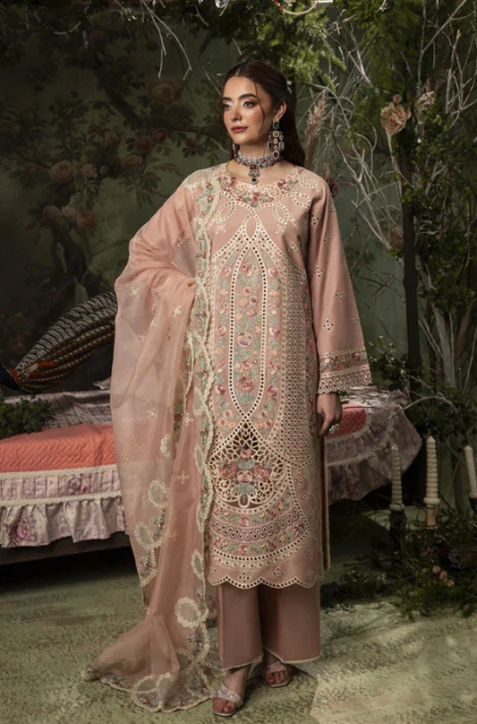 Zara Shahjahan Lawn Chikenk-Kari Embroidered Three Piece ZSJ-6169