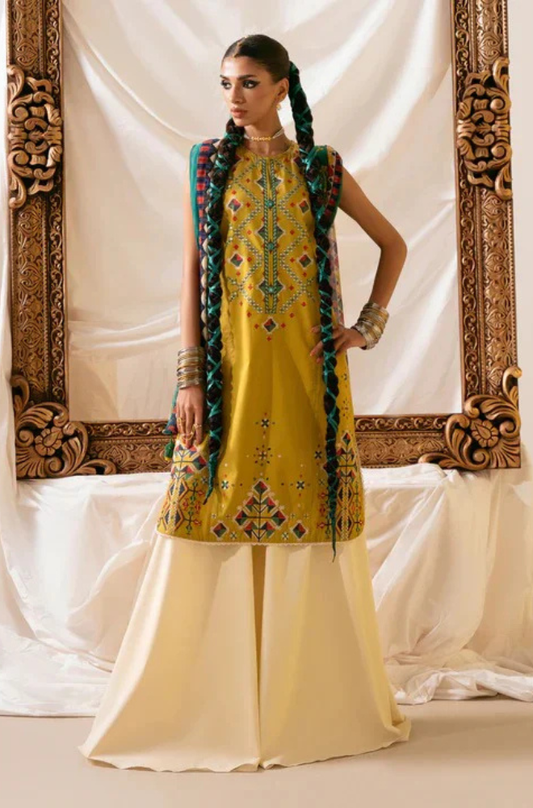 sapphire Embroidered Dhanak Three Piece D-69 B