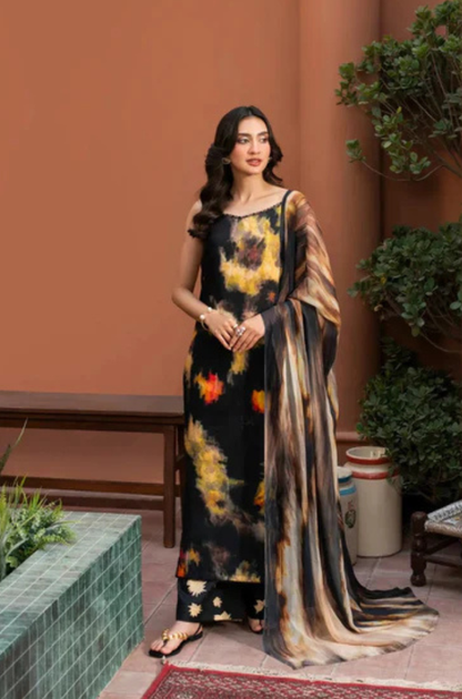 fcc-838 Printed Airjet Viscous Silk Three Piece