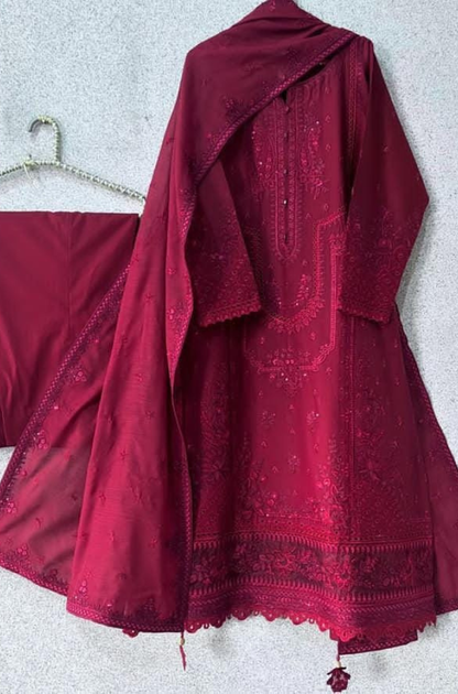 Zunaisha"s Embroidered Dahank Three Piece ZC-123