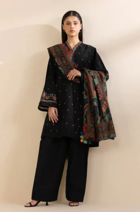 Gul Ahmad Embroiderd Three Piece GA-028