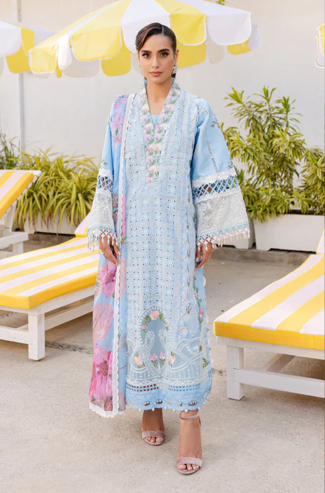 Parishay Lawn Chiken-Kari  Embroidered Three Piece PR-253
