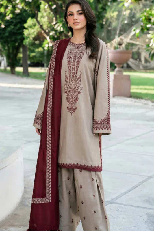 Baroque - 3PC Lawn Embroidered Suit - GKA7126