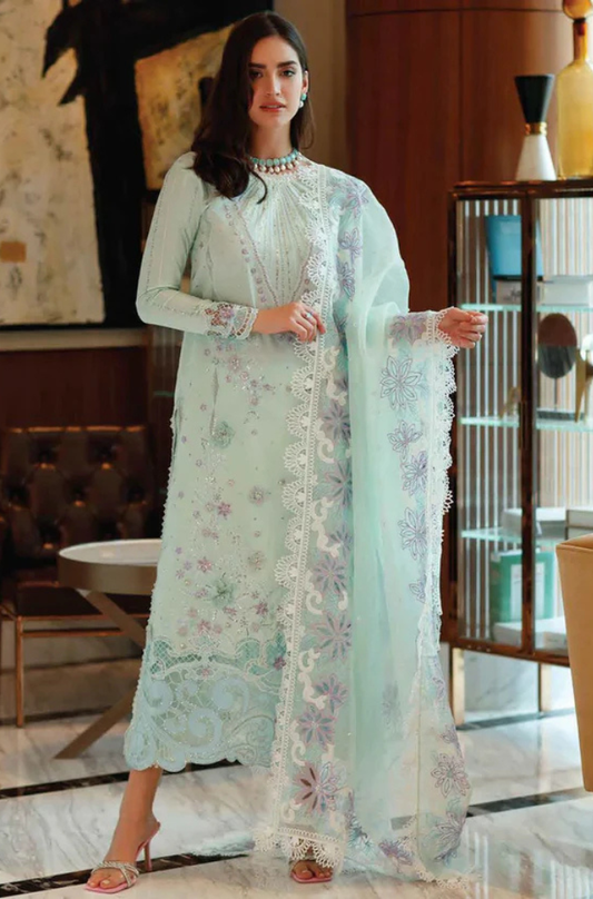 Mushq Lawn Chiken-Kari  Embroidered Three Piece MQ-203