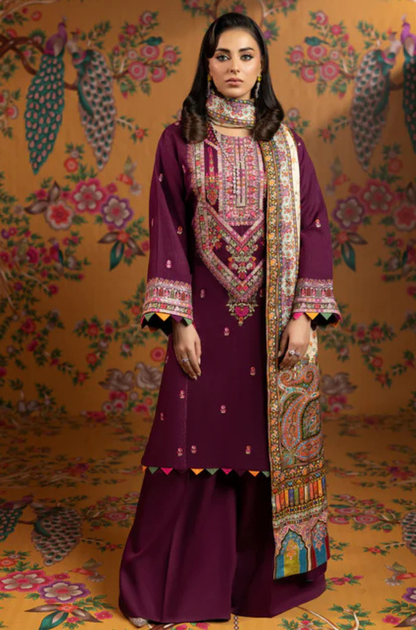 Misha Lawn Embroidered Three Piece MH-01