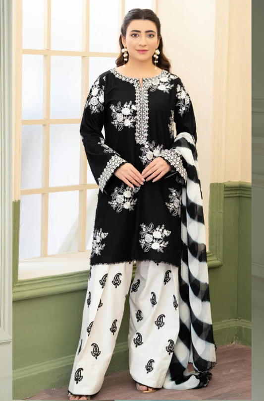 Zara Shahjahan Embroidered Three Piece ZSJ-343