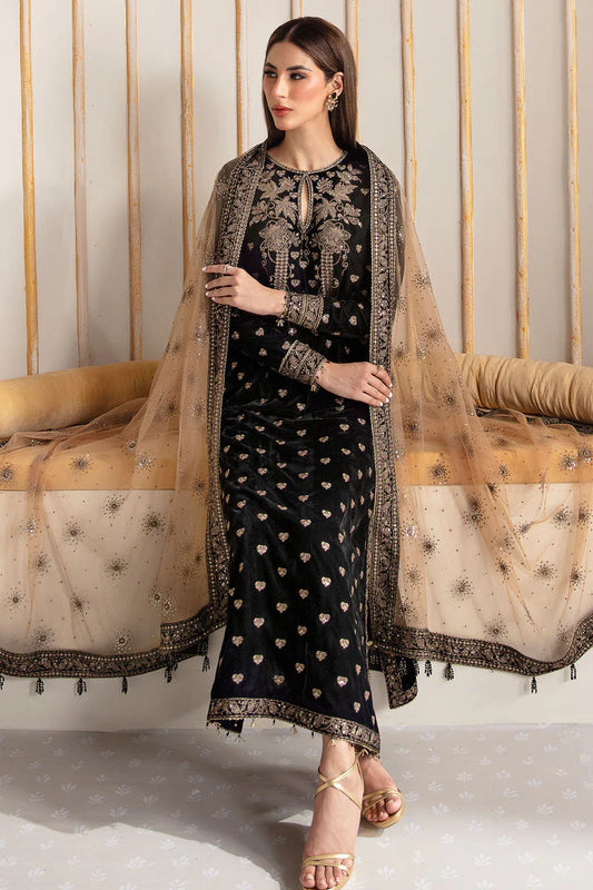 Jazmin Velvet Embroiderd Three Piece JZ-739