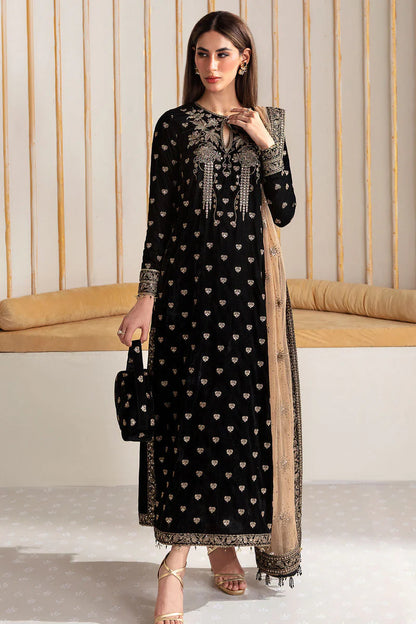 Jazmin Velvet Embroiderd Three Piece JZ-739