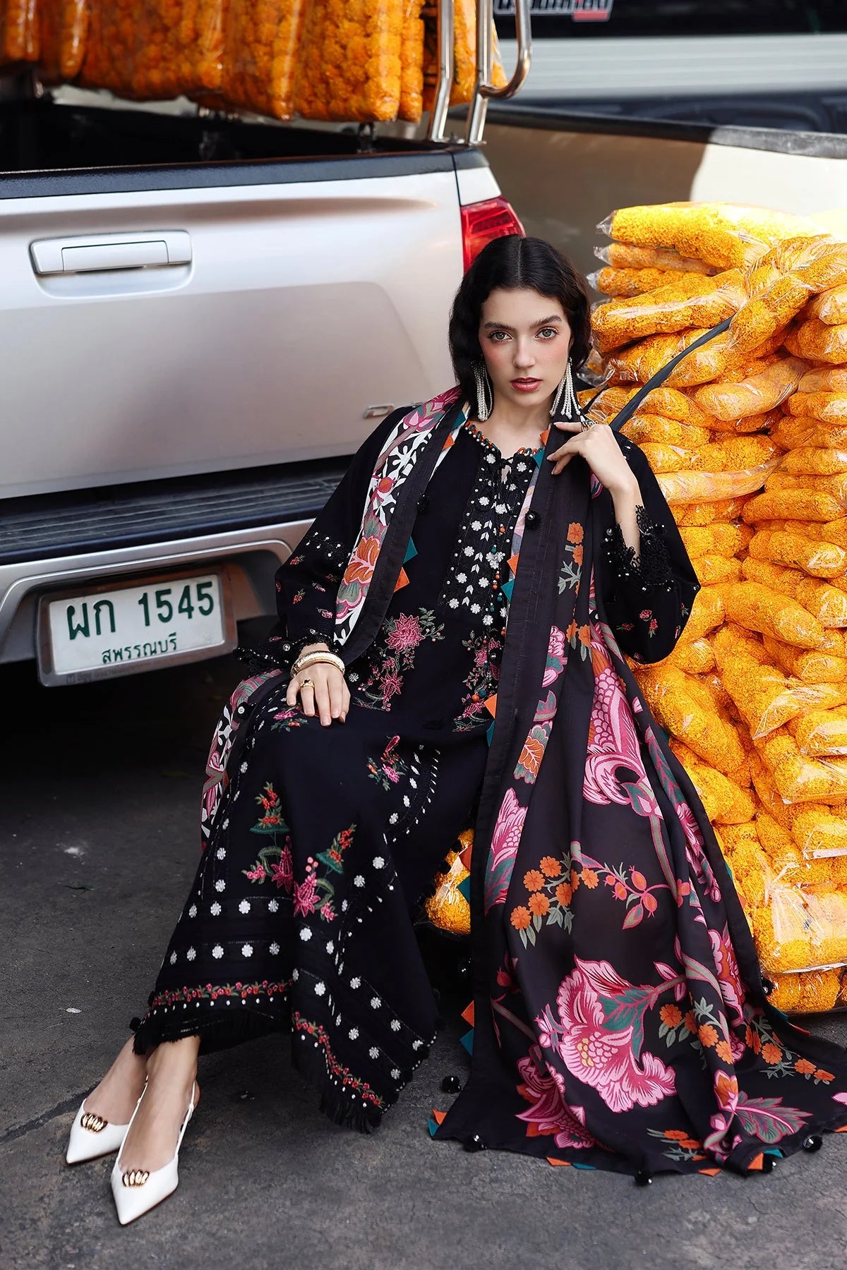 Charizma Embroidered lawn Three Piece CH-01