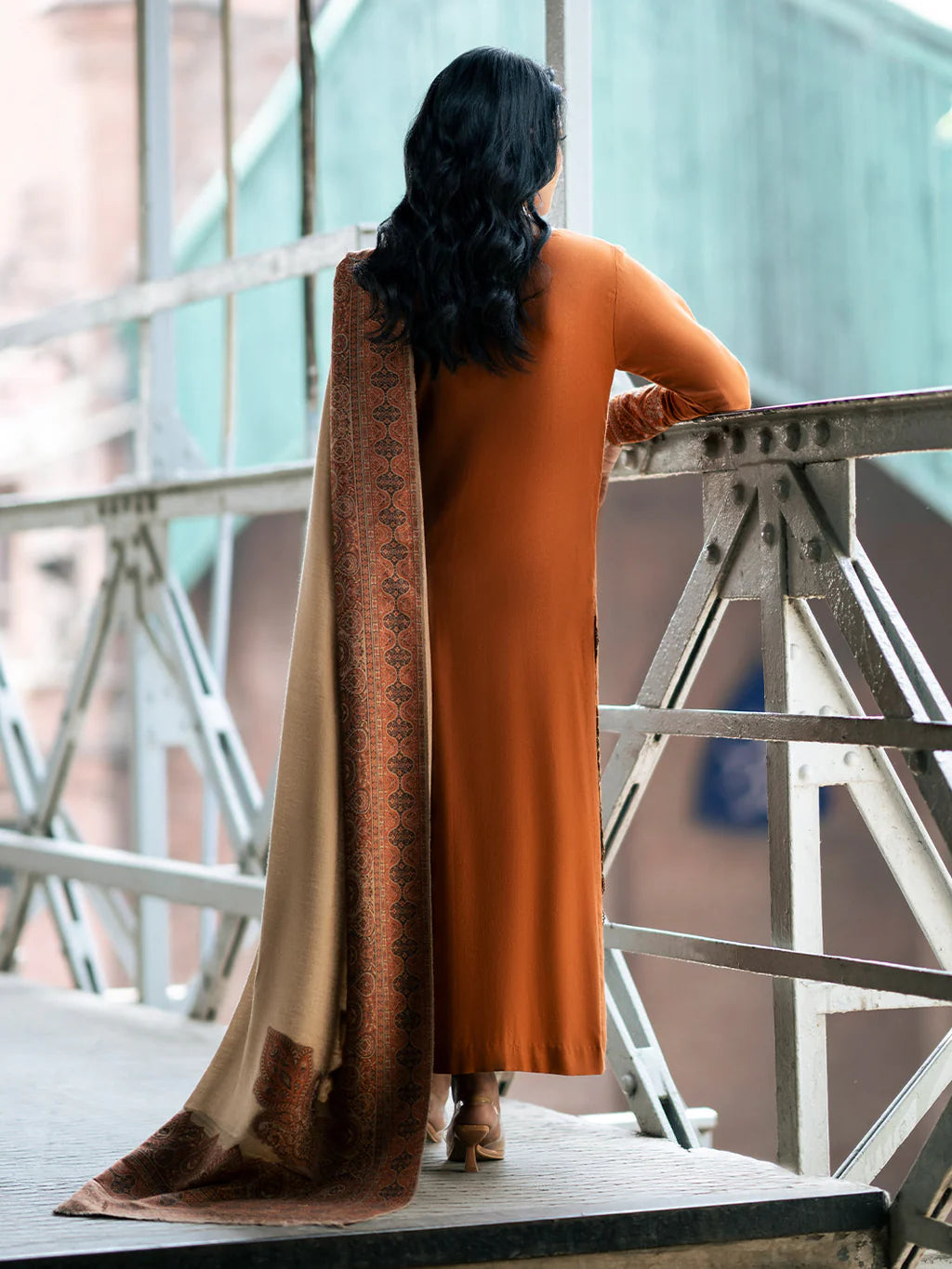 Izel Embroidered Dhanak Three Piece IZL-15