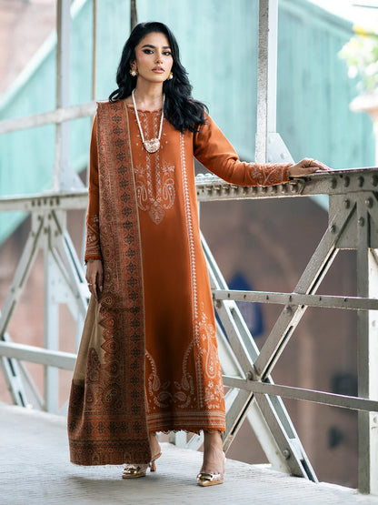 Izel Embroidered Dhanak Three Piece IZL-15