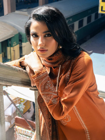 Izel Embroidered Dhanak Three Piece IZL-15