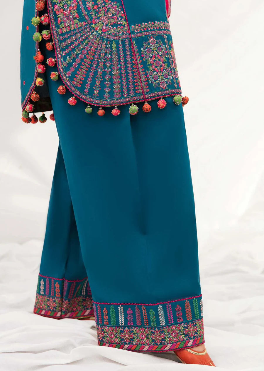 Hussain Rehar 3pc Dahank Embroidered Suit B-01