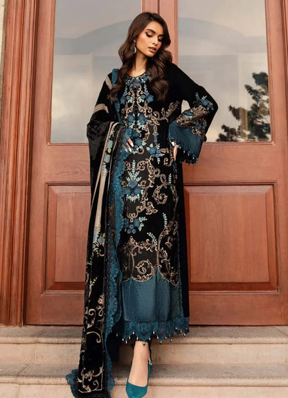 Maria-B Velevet Embroidered Three Piece MB-1016