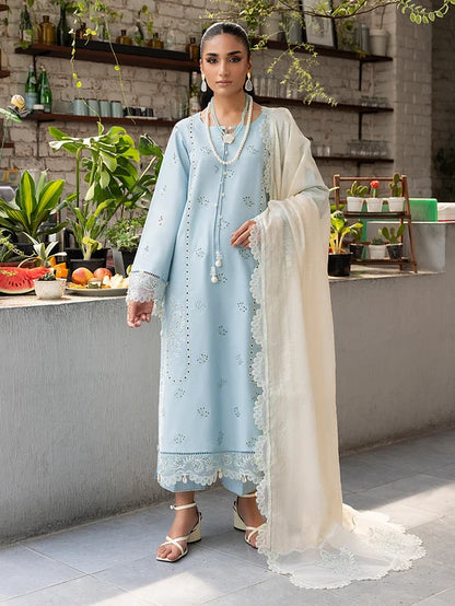 lzel Lawn Chikenk-Kari Embroidered Three Piece Izl-93