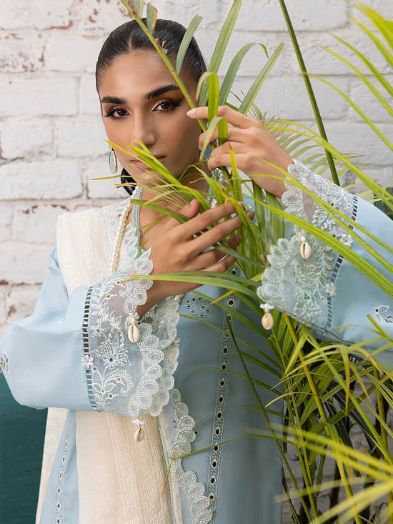 lzel Lawn Chikenk-Kari Embroidered Three Piece Izl-93