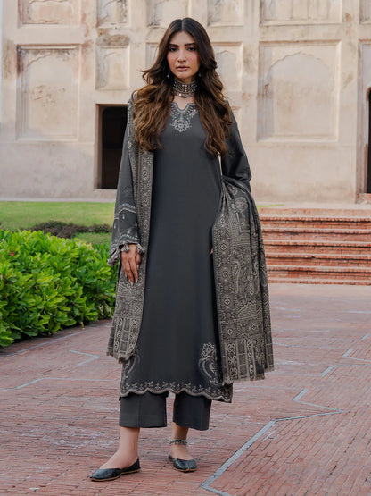 Izel Embroidered Dhanak Three Piece IZL-85